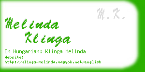 melinda klinga business card